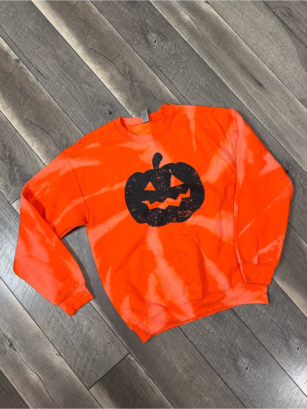Gildan Pumpkin Tie Dye Crewneck